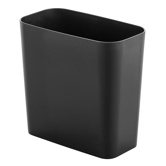 mDesign Plastic Square Small Trash Can Wastebasket Garbage Bin - Soft Brass