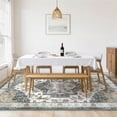 thumbnail image 2 of Area Rugs for Living Room, 6'x9' Washable Moroccan Low Pile Non-Slip Soft Print Pattern Rug for Bedroom Kitchen Dining Room Entryway - Green, 2 of 9