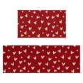 thumbnail image 2 of BotaniNest Valentines Kitchen Mats For Floor Of 2 Black Red Heart Print Holiday Valentine's Kitchen Rugs Non Slip Washable Absorbent Anniversary Wedding Kitchen Runner Rugs, 2 of 4