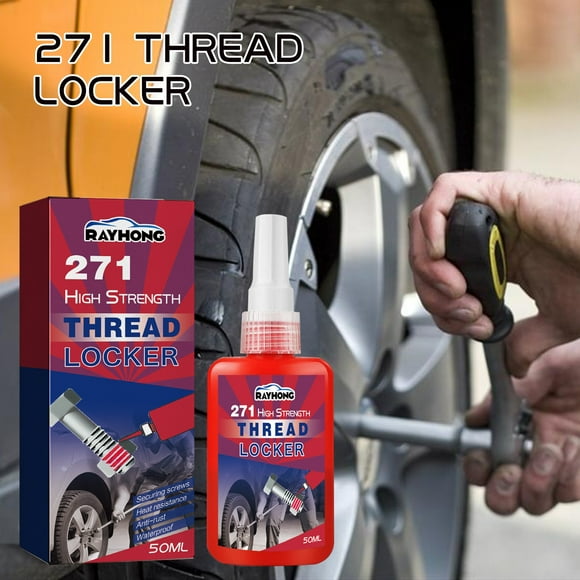 Disposables Clearance Thread Locker High Strength 271,Locktight Bolts, Fasteners and Metals,Red Threadlocker Against Losening and Leakage(50ml)