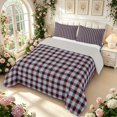 thumbnail image 2 of Manfei Classic Plaid King Size Comforter Sets,Vintage Check Comforters King Size,Brown Blue,Light Gray Reversible,3 Pieces,1 Comforter and 2 Pillowcases,3 Pieces,1 Comforter and 2 Pillowcases, 2 of 7