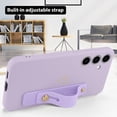 thumbnail image 4 of Designed for Samsung Galaxy S24 Case with Strap Silicone Love Heart Phone Cover for Women Wristband Kickstand Full Body Protective Slim Case for Galaxy S24 2024-Purple, 4 of 9