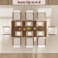 thumbnail image 6 of 71" Dining Table for 6 to 8 People, Modern Dinner Table with Unique Wooden Legs, Rectangle Dining Table for Kitchen, Dining Room & Living Room, 6 of 7