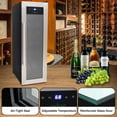 thumbnail image 4 of NutriChef PKCWC12 12 Bottle Cooler Refrigerator White and Red Countertop Chiller W/ Digital Control, 4 of 8