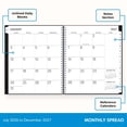 thumbnail image 4 of Blue Sky 2027 18 Month Large Print Monthly Planner Calendar, July 2026 - December 2027, 8" x 10", Monthly Layout, Flexible Cover, Durable Twin wire Binding, Laminated Tabs, Solid Black, 4 of 11
