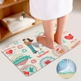 thumbnail image 4 of GZHJMY Bathroom Mat set of 3， Valentine`s Day Set 3 Pieces Bath Mats Set for Bathroom, Vintage Style Non-Slip Washable Cover Floor Rug Decorations for Kitchen Bathroom Bedroom, 4 of 6