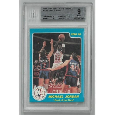Athlon Sports CTBL-023199 Michael Jordan 1986 Star Best of the New Basketball Card No. 2 - Beckett Graded 9 (Best Jordans For Playing Basketball)