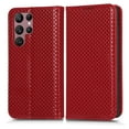 thumbnail image 2 of Feishell Case for Samsung Galaxy S23 Ultra (6.8 inch),Luxury PU Leather Wallet Cover Cash Credit Card Holder Magnetic Closure Folio Flip Kickstand Shockproof Protective Phone Cover,Winered, 2 of 7