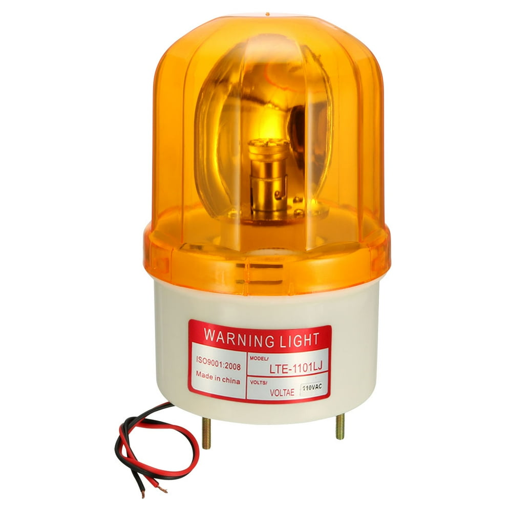 Warning Light Rotating Flashing Lamp Buzzer 90dB 110V Yellow LTE1101LJ