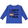 thumbnail image 3 of Inktastic I Watch Football with My Papa Boys Long Sleeve Toddler T-Shirt, 3 of 5