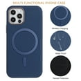 thumbnail image 4 of Allytechgroup iPhone 12 Pro / 12 6.1" Case with Magnetic Ring, Compatible with Magsafe Slim Back Cover Flannel Inner Lining Shockproof Protective Phone Case for Apple iPhone 12 Pro / 12 6.1", Darkblue, 4 of 6