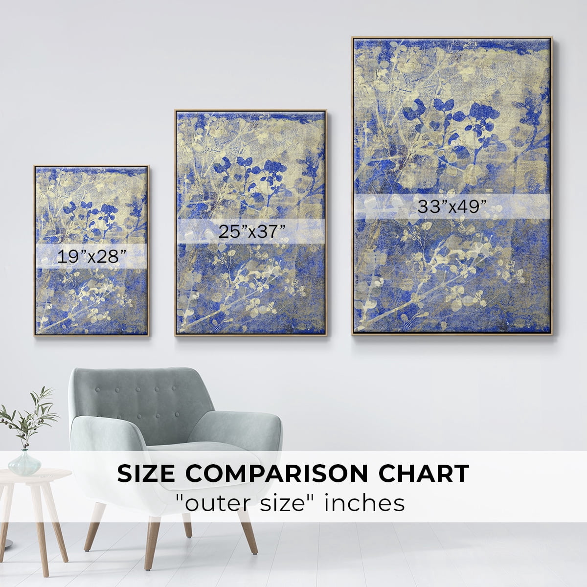 Boundless I Framed Premium Gallery Wrapped Canvas - Ready to Hang - 27 x 41 - Natural Wood Floating Frame