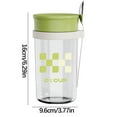 thumbnail image 1 of Glass Breakfast Jar With Lid And Spoon Featuring Graduated Measurement Marks For Oatmeal Coffee Tea And Yogurt, 1 of 2