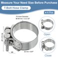 thumbnail image 2 of T-Bolt Hose Clamp, Intercooler Pipe Tube Clamps Stainless Steel Radiator Hose Clamp 56-59mm, 2 of 6