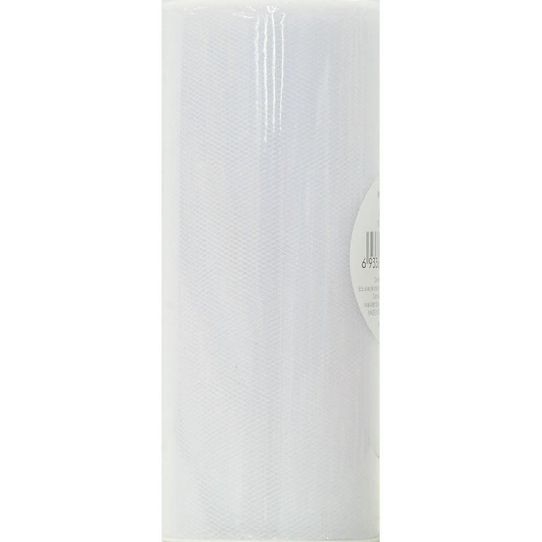 Excefore White Glitter Tulle Ribbon, Sparkling Tulle Rolls, 11 cm Width  Mesh lace Ribbon Spool Fabric (5 Meter) UAE