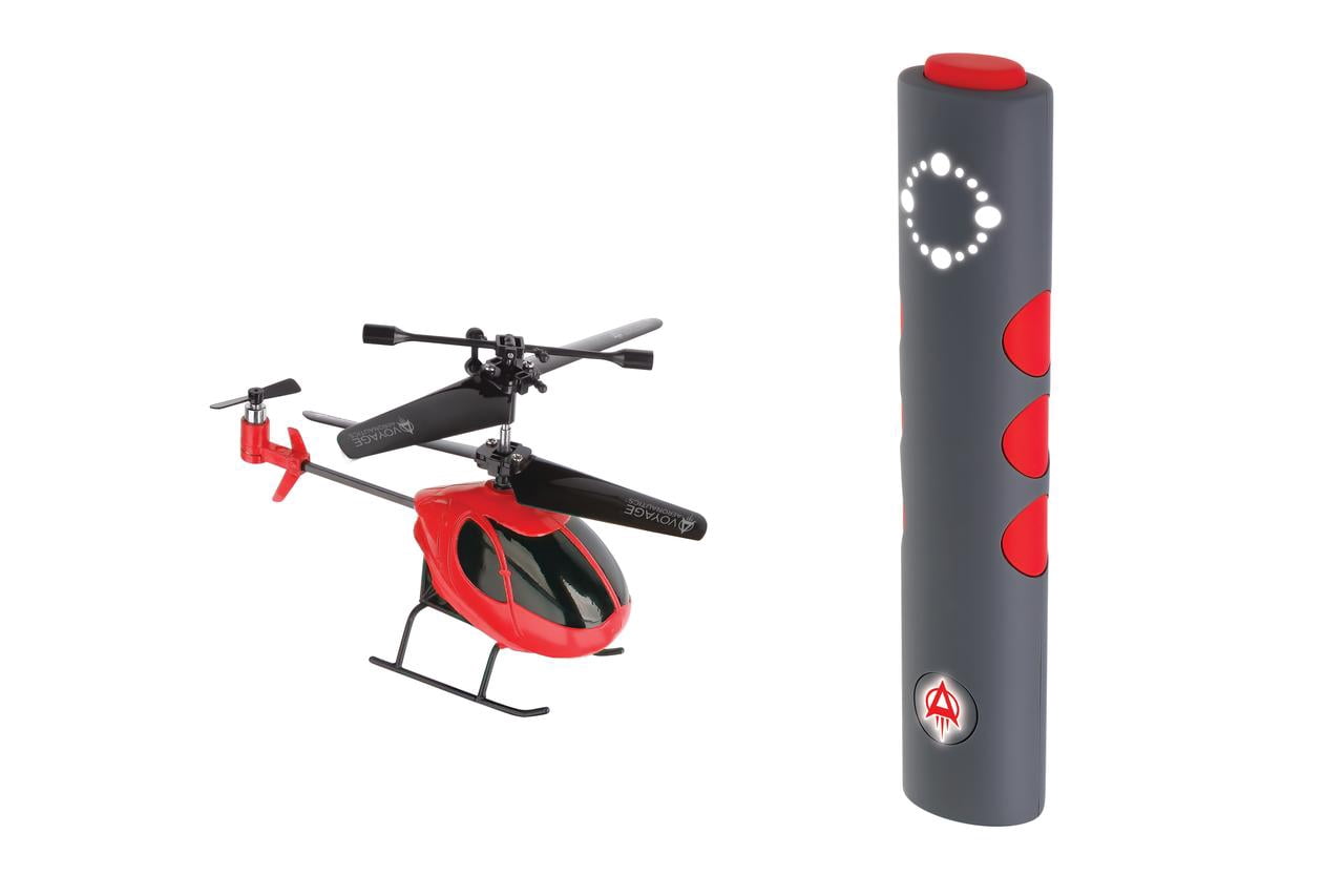 Voyage Aeronautics Micro RC Helicopter Pocket Flyer for Kids and Adults, Gesture Control, Red