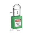 thumbnail image 4 of Uxcell Lockout Tagout Padlock Shackle Keyed Padlocks Steel Nylon Light Green 1pcs, 4 of 4