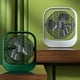 thumbnail image 1 of Xihbxyly Ventilador de Escritorio Portátil Usb, Batería Recargable, 3 Velocidades Ajustables, Funcionamiento Silencioso, Diseño Compacto, Ideal para Oficina, Hogar y Viajes, 7.9 Pulgadas, Verde/Blanc, 1 of 7