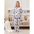 thumbnail image 3 of Argulvti Family Matching Christmas Pajama Set, Reindeer Tree Print Long Sleeve Tops and Long Pants Sleepwear Outfits, 3 of 9