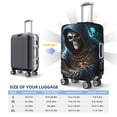 thumbnail image 5 of Skull Funny Grim Reaper Play Games Travel Luggage Cover Suitcase Protector Fit for 18-21 Inch Baggage, 5 of 7