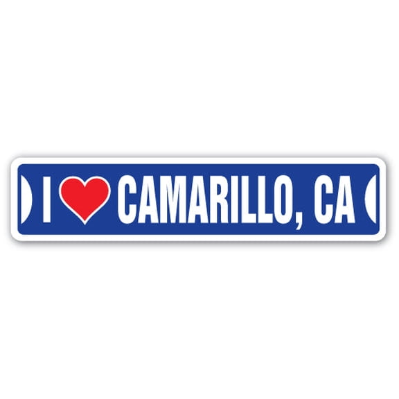 I LOVE CAMARILLO CALIFORNIA Street Sign ca city state us wall road décor gift