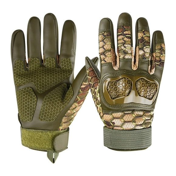 A-00 AL Motorcycle Riding Gloves Full Finger Outdoor Hunting Non Slip For Cycling Travel Size L Protective Gear