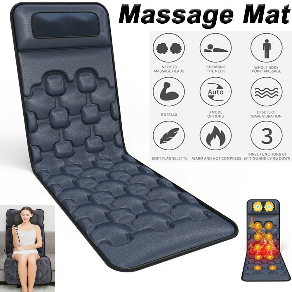 Imeshbean Massage Mat Back Heating Pad Full Body Massage Pad 16 Shiatsu Neck Massager And 10