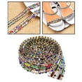thumbnail image 3 of 2 rollos de cinta de diamantes de imitación de cristal brillante para manualidades de bricolaje, decoración de bodas y fiestas. Vistoso, 3 of 9