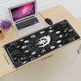 thumbnail image 2 of Black and White Moon Phase Constellation Sun Gaming Keyboard Mouse Pad Mousepad Huge Extended XL Stitched Edge Rubber Sole for Home Office(31.5"X 11.8"), 2 of 6