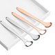 thumbnail image 3 of Limpiador raspador de lengua para adultos, cepillo de lengua de metal de acero inoxidable de grado quirúrgico, kit dental profesional para eliminar el mal aliento, oro rosa, 2 piezas, 3 of 5