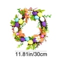 thumbnail image 3 of 12 Inch Easter Wreath with Colorful Eggs, Artificial Flower Wreath for Front Door Wall and Easter Decorations, 3 of 6