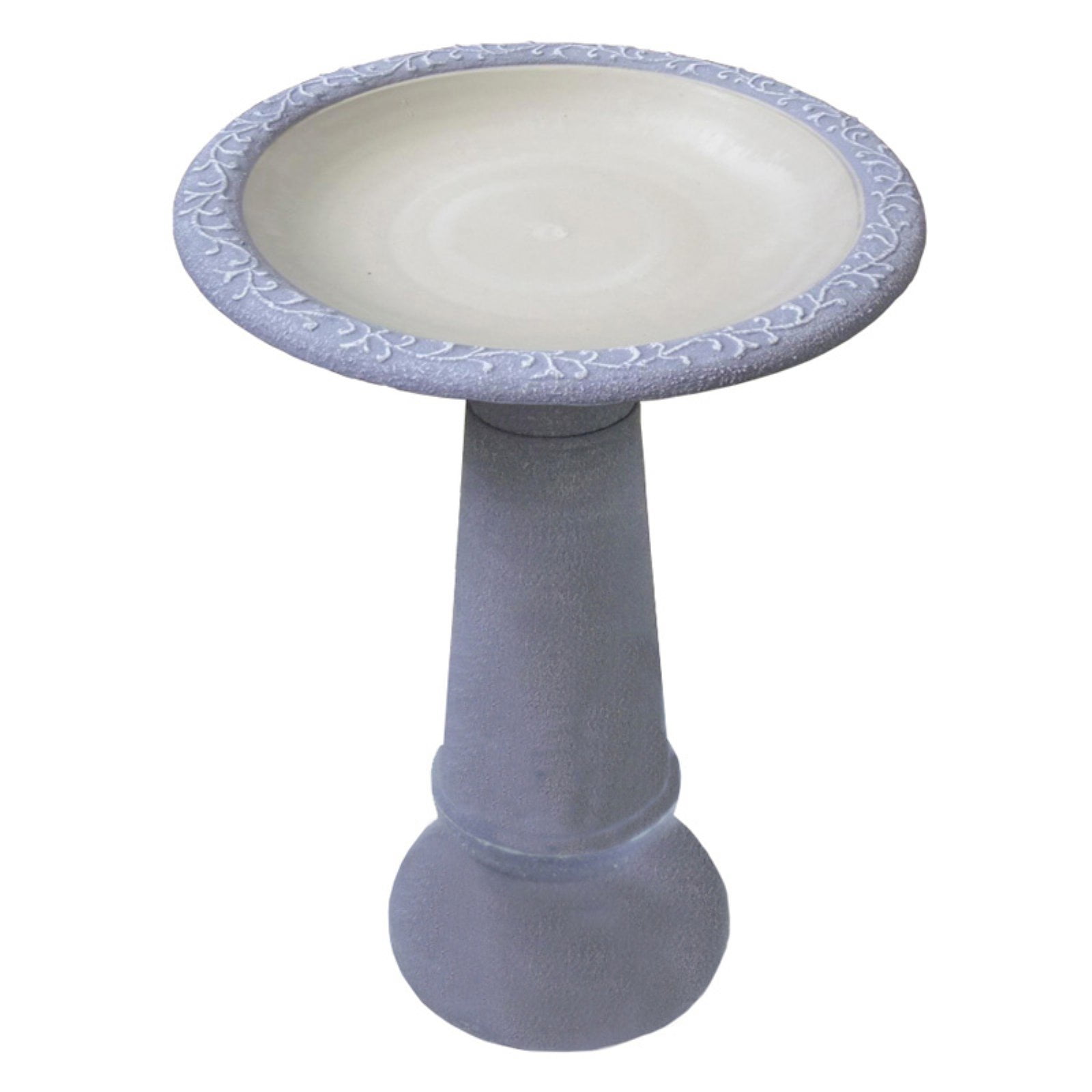 Tierra Garden 25 in. Serenity Fiber Clay Birdbath by TDI Brands