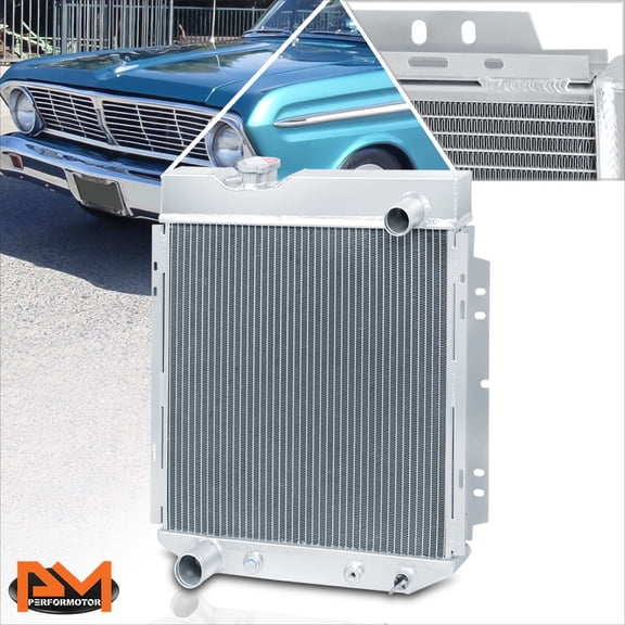 PM PERFORMOTOR for 65-66 Ford Mustang/64-65 Mercury Comet Aluminum Core 3-Row Cooling Radiator