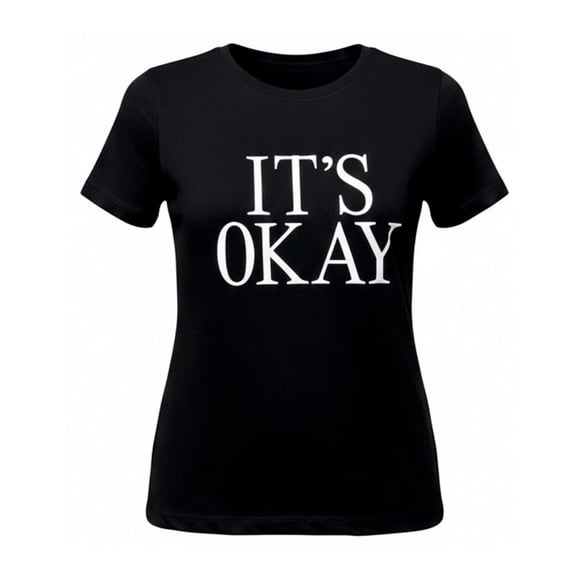 Playera George para Mujer con Bordado Negro Talla CH