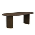 thumbnail image 2 of Christopher Knight Home Minimalist 88“ Oval Dining Table for 4-6, Walnut, 2 of 7