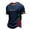 Royal Blue#006, variant on Mexico Men's Short Sleeve V-Neck T-Shirt with 3D Embossed Aztec Patterns, Mexican Flag Side Stripe & Gold MÉXICO Print, Turquoise
