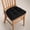 Black, variant on Dining Chair Cushion with Ties and Non-Slip Backing, Tufted Kitchen Seat Pad for Dining Room, 18"x17"x3", Light Grey, Set of 1
