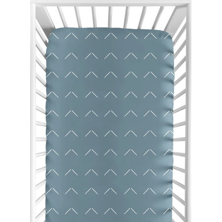 UPC: 0846480096610 | Woodland Boho Arrow Dark Blue and White Fitted Crib Sheet Boy or Girl by Sweet Jojo Designs