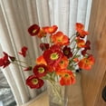 thumbnail image 2 of 6 Pcs Artificial Poppy Flowers Silk Poppies Flowers with Stems Faux Flowers for Home Vase Bouquet Table Centerpiece Floral Arrangement Wedding Party Decorations, 2 of 7