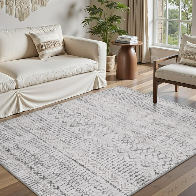 Boho Runner Rug x ft Carpet Runner Modern Hallway Runner Machine Washable Runner Rugs for Hallway Non Slip Beside Bed Bedroom Kitchen Entrance Grey Floor Rug Runner