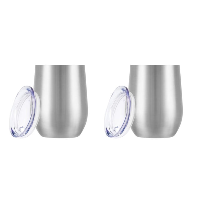 Kearding Vaso de vino de acero inoxidable 304 de doble pared, botella de agua de 12 oz, taza de bebida aislada al vacío Type2 NO2 Kearding CBP109211