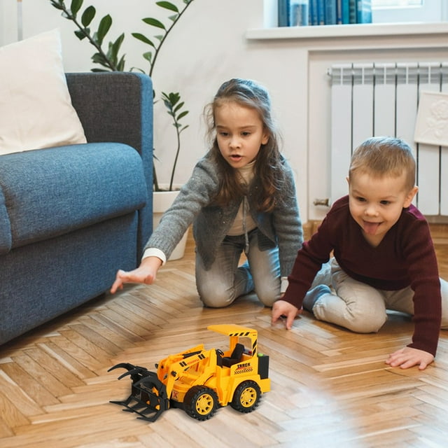 TIMIFIS Plastic Puzzle Toys Engineering Vehicle Large Sound and Light Story Inertial Engineering Vehicle Excavator Locomotive Model Early Education Educational Toys Car Model
