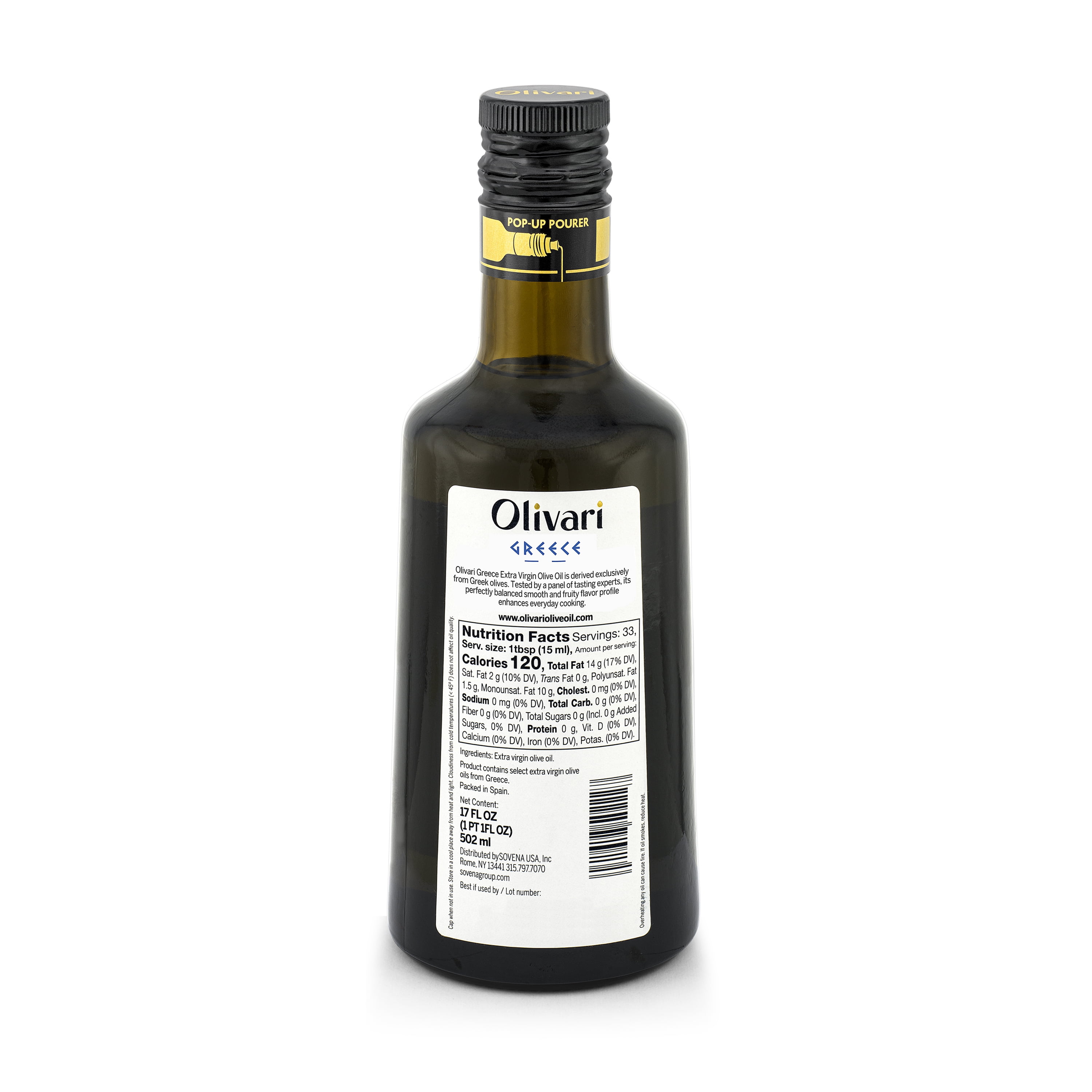 (3 pack) Olivari Greece Extra Virgin Olive Oil, 17 fl oz Glass Bottle