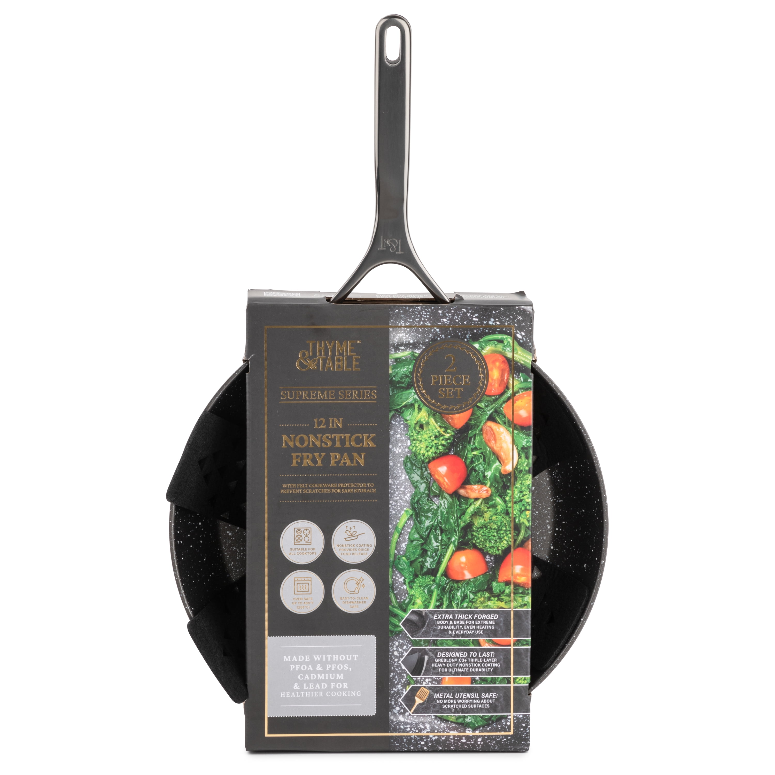 THYME AND TABLE 10” Nonstick Fry Pan Hard Anodized Triple Layer