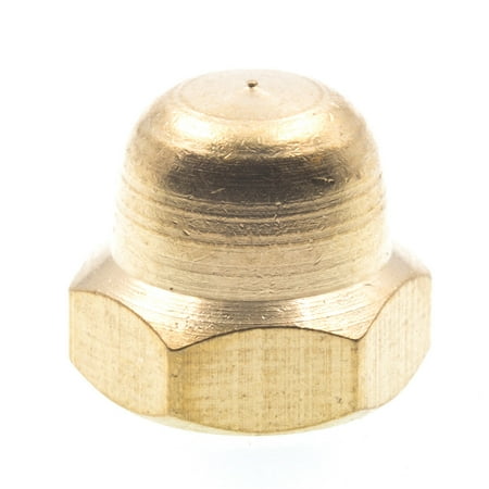 Prime Line 9077237 Acorn Cap Nuts 10 24 Solid Brass 10 Pack