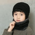 thumbnail image 6 of Dengjunhu 3Pcs/Set Boys Beanie Hat,Fleece Lined Hat Scarves Gloves for Toddler Boy Girls Children, Winter Warm Knit Cap for Little Kids, 6 of 7