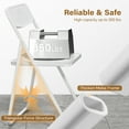thumbnail image 4 of UBesGoo 4 Pack White Plastic Folding Chair, White Protable Stackable Seat, Foldable Chairs for Indoor Outdoor Use, White, 4 of 8