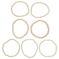 thumbnail image 1 of Juego de 7 pulseras de cuentas elásticas apilables multicapa, gruesas y con bolas de cuentas elásticas, joyería, 1 of 7