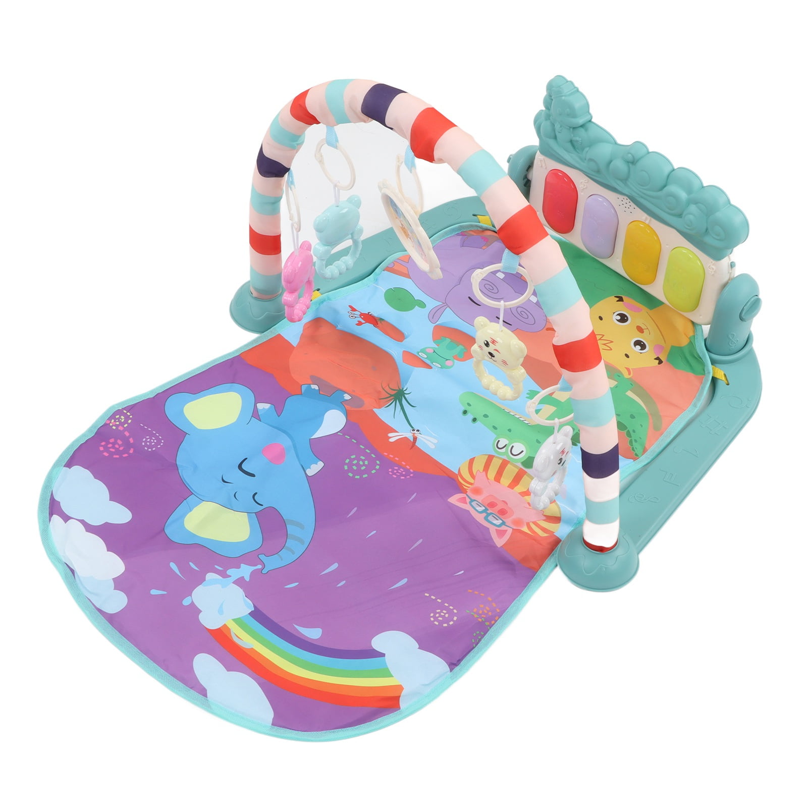 Ymiko Baby Play Piano Gym Mat Detachable Soft Soft Lights Baby Gym Play Mat Multifunction Educational For Exercise