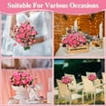 thumbnail image 4 of 24 Bundles Artificial Peonies Flowers Wedding Faux Flowers Silk Peony Bouquet Bulk Bride Fake Florals Arrangements for Table Centerpieces Wedding ​Party Vase Decor (Light Pink), 4 of 5
